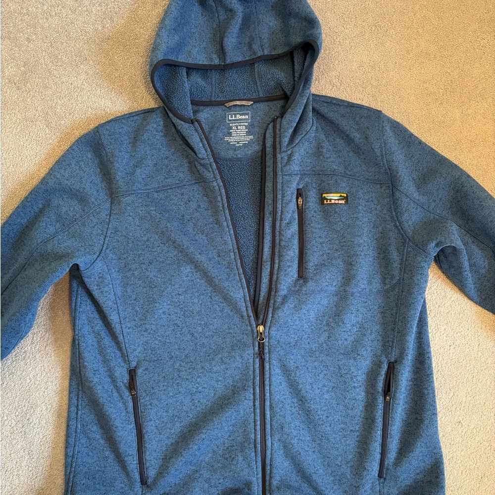 L.L. Bean Blue Men's Hooded Jacket